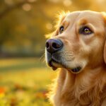 Hunde Grundkommandos: Die Basis für eine erfolgreiche Hundeerziehung! Hyperrealistic close-up portrait of a medium-sized Golden Retriever dog sitting attentively in a park bathed in soft golden hour daylight. Shallow depth of field, ultra-detailed fur, focused and eager expression. Photorealistic, 8k, cinematic lighting. No text, no letters, no words, no artifacts, perfect anatomy.