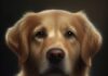 Hunde Würmer Symptome: So erkennen Sie einen Wurmbefall bei Ihrem Hund! Hyperrealistisches Nahaufnahme-Porträt eines Golden Retrievers mit leicht glanzlosem Fell. Traurige, müde Augen, besorgter Ausdruck. Weiches natürliches Licht, geringe Tiefenschärfe, verschwommener Hintergrund. Feine Fell-Details, realistische Hauttextur, perfekte Anatomie. Kein Text.