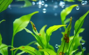 Werden Ihre Aquarium Pflanzen braun und löchrig? Das sind die Gründe! https://image.pollinations.ai/prompt/